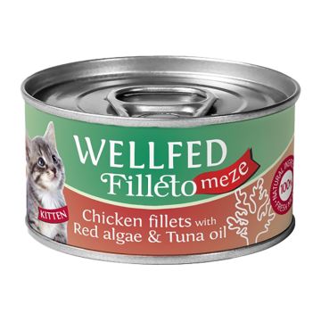 Wellfed Filleto Meze Kitten Φιλετάκια Κοτόπουλο 70gr