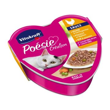 Vitakraft Poesie Με Κοτόπουλο & Λαχανικά Σε Σάλτσα 85g