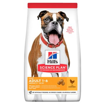 Hill's Science Plan Adult Light Medium Με Κοτόπουλο 14Kg