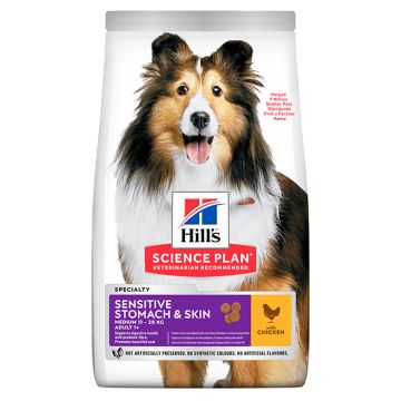 Hill's Science Plan Sensitive Stomach & Skin Medium Με Κοτόπουλο 14Kg