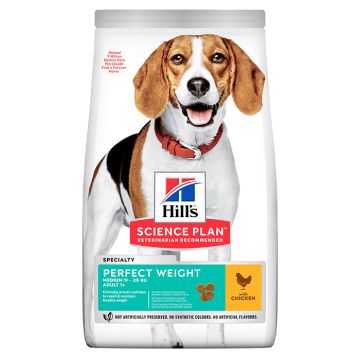 Hill's Science Plan Adult Perfect Weight Medium Με Κοτόπουλο 12Kg