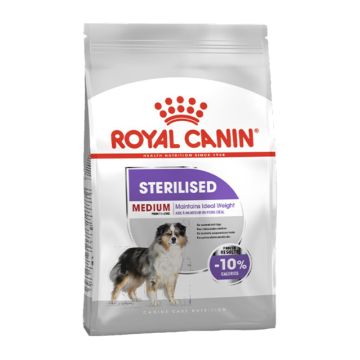 Royal Canin Medium Sterilised 3Kg + Υγρή Τροφή 4x85gr ΔΩΡΟ