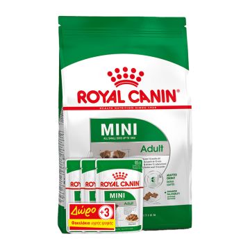  Royal Canin Mini Adult 2kg + Υγρή Τροφή 3x85gr ΔΩΡΟ