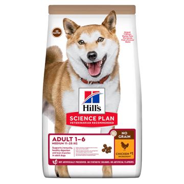 Hill's Science Plan Adult Medium No Grain Με Κοτόπουλο 12Kg