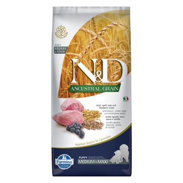 N&D Ancestral Puppy Medium-Maxi Σκύλου Με Αρνί & Μύρτιλο 2.5Kg