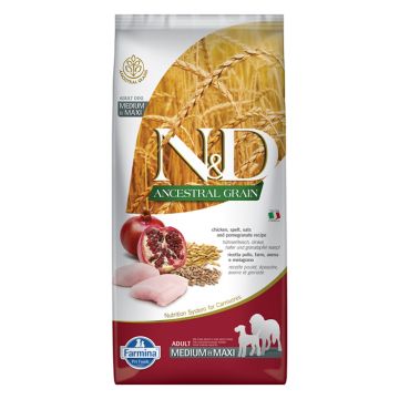 N&D Ancestral Adult Medium-Maxi Με Κοτόπουλο & Ρόδι 2.5Kg