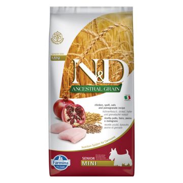 N&D Ancestral Senior Mini Με Κοτόπουλο & Ρόδι 2.5Kg