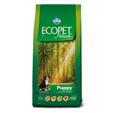Ecopet Natural Puppy Maxi Σκύλου Με Κοτόπουλο 12+2Kg