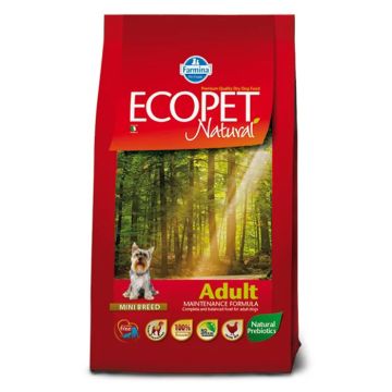 Ecopet Natural Adult Mini Σκύλου Με Κοτόπουλο 12+2Kg