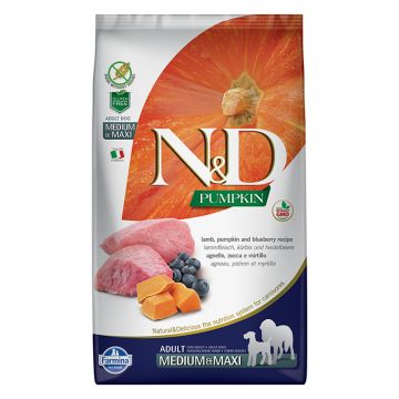 N&D Pumpkin Adult Medium-Maxi Με Αρνί, Κολοκύθα & Μύρτιλο 2.5Kg