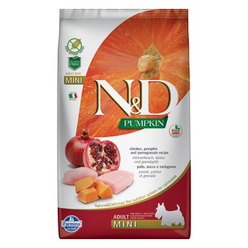 N&D Pumpkin Adult Mini Με Κοτόπουλο, Κολοκύθα & Ρόδι 2.5Kg