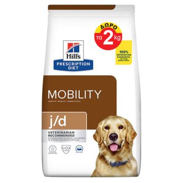 Hill's Prescription Diet j/d Mobility Με Κοτόπουλο 10+2Kg Δώρο