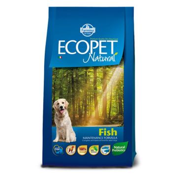 Ecopet Natural Adult Σκύλου Με Ψάρι 12+2Kg Δώρο
