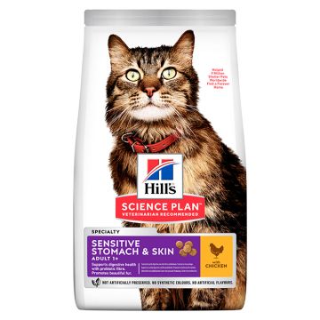 Hill's Science Plan Adult Sensitive Stomach & Skin Με Κοτόπουλο 1.5Kg