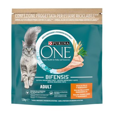 Purina One Adult Με Κοτόπουλο & Δημητριακά Ολικής Άλεσης 1.5Kg
