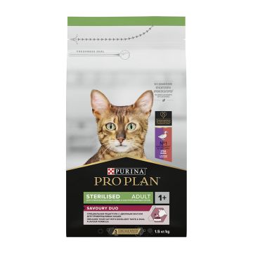 Purina Pro Plan Savoury Duo Sterilised Με Πάπια & Συκώτι 1.5Kg