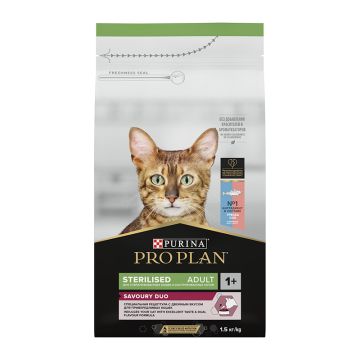 Purina Pro Plan Sterilised Με Μπακαλιάρο & Πέστροφα 1.5Kg