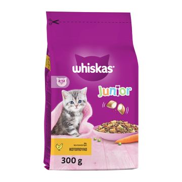 Whiskas Junior Με Κοτόπουλο 300G