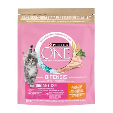 Purina One Junior Με Κοτόπουλο & Δημητριακά Ολικής Άλεσης 800G