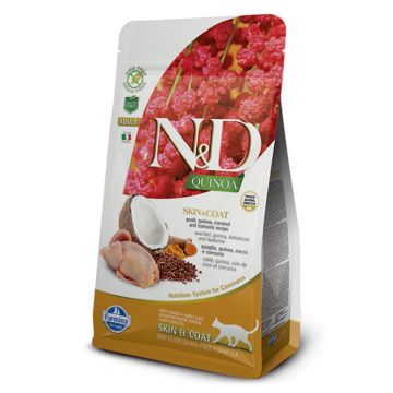 N&D Cat Quinoa Skin & Coat με Ορτύκι 300G