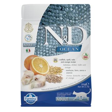 N&D Ocean Adult Με Θαλασσινά & Πορτοκάλι  300G