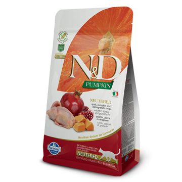 N&D Pumpkin Neutered Με Ορτύκι, Κολοκύθα & Ρόδι 1.5Kg