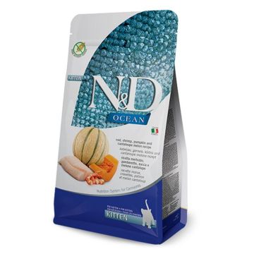 N&D Ocean Kitten Με Μπακαλιάρο&Κολοκύθα 5Kg