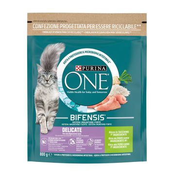 Purina One Delicate Με Γαλοπούλα & Ρύζι 800G