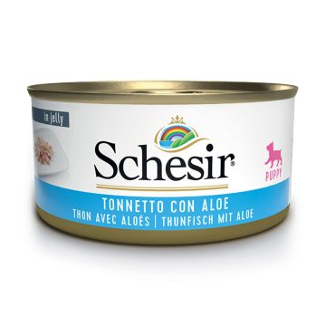 Schesir (52628) Για Κουτάβια Με Τόνο & Αλόη Σε Ζελέ 150G