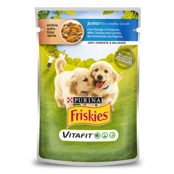 Friskies Junior Με Κοτόπουλο & Καρότα Σε Σάλτσα 100G