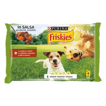 Friskies Adult Με Αρνί & Καρότα Σε Σάλτσα 4x100G