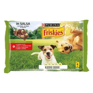 Friskies Adult Με Βοδινό & Πατάτες Σε Σάλτσα 4x100G