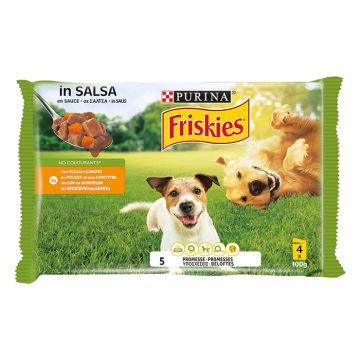 Friskies Adult Με Κοτόπουλο & Καρότα Σε Σάλτσα 4x100G