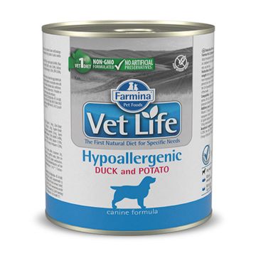 Vetlife Hypoallergenic Σκύλoυ Με Πάπια & Γλυκοπατάτα 300G