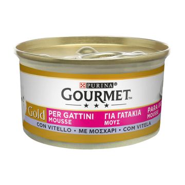 Gourmet Gold Μους Kitten Με Μοσχάρι 85G