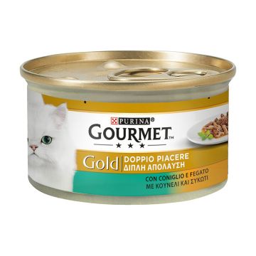 Gourmet Gold Double Pleasure Με Κουνέλι & Συκώτι 85G