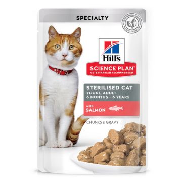 Hill's Science Plan Young Adult Sterilized Με Σολομό 85G