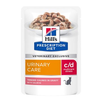 Hill's Prescription Diet c/d Urinary Stress Urinary Care Με Σολομό 85G