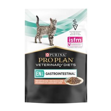 Purina Pro Plan Veterinary Diets Cat EN Gastrointestinal Σολομός σε Σάλτσα 85G