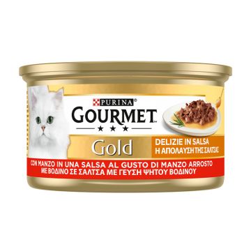Gourmet Gold "Απόλαυση Της Σάλτσας" Με Βοδινό 85G