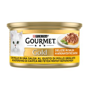 Gourmet Gold "Απόλαυση Της Σάλτσας" Με Κοτόπουλο 85G