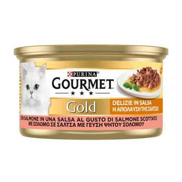 Gourmet Gold "Απόλαυση Της Σάλτσας" Με Σολομό 85G