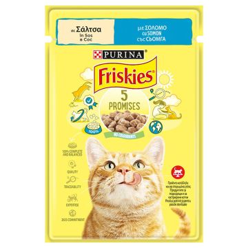 Friskies Γάτας Με Σολομό Σε Σάλτσα 85G
