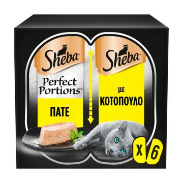 Sheba Γάτας Perfect Portions Με Κοτόπουλο 6x37.5G