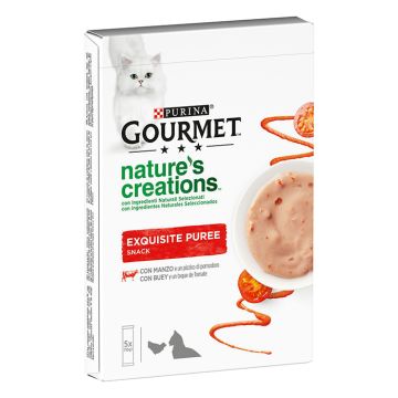 Gourmet Nature's Creations Puree Με Βοδινό & Τομάτα 5 x10G