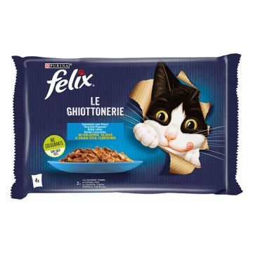 Felix Agail Με Σολομό & Τόνο Σε Ζελέ 4x85G