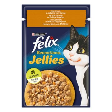 Felix Sensations Jellies Με Κοτόπουλο & Καρότα 85G