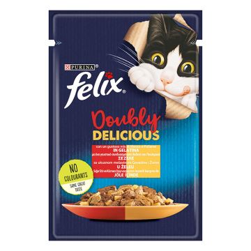 Felix Agail Doubly Delicious Με Βοδινό & Πουλερικά Σε Ζελέ 85G