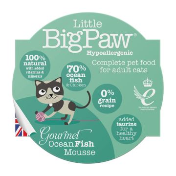 Little Big Paw Μους Με Ψάρια Ωκεανού 85g