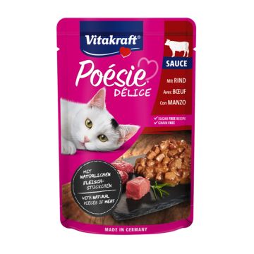 Vitakraft Poesie Με Βοδινό Σε Σάλτσα 85g